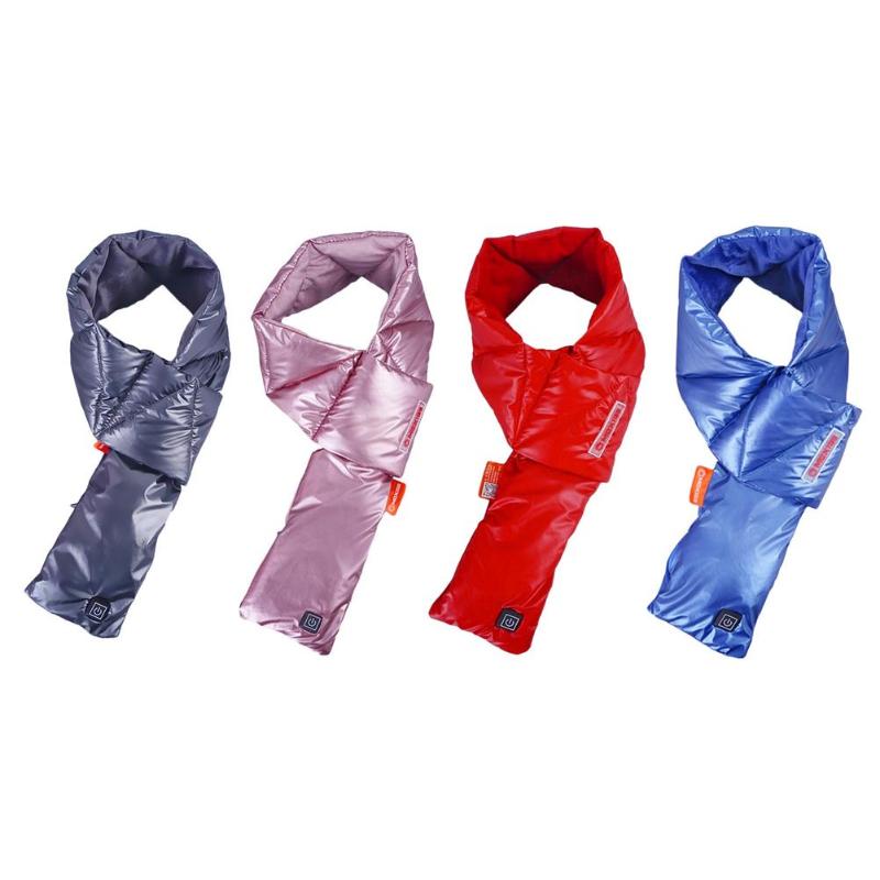 

New 2020 Winter Scarf Heated Scarf USB Women Heating Couple Neckerchief Collar Scarves, Red