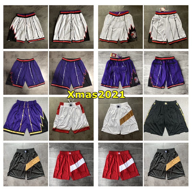 

Vintage Mens Just Don Pocket Shorts Stitched Retro Mesh Classic Purple White Shorts 2020 Torontos Basketball Shorts With Real Logo Tags, Black