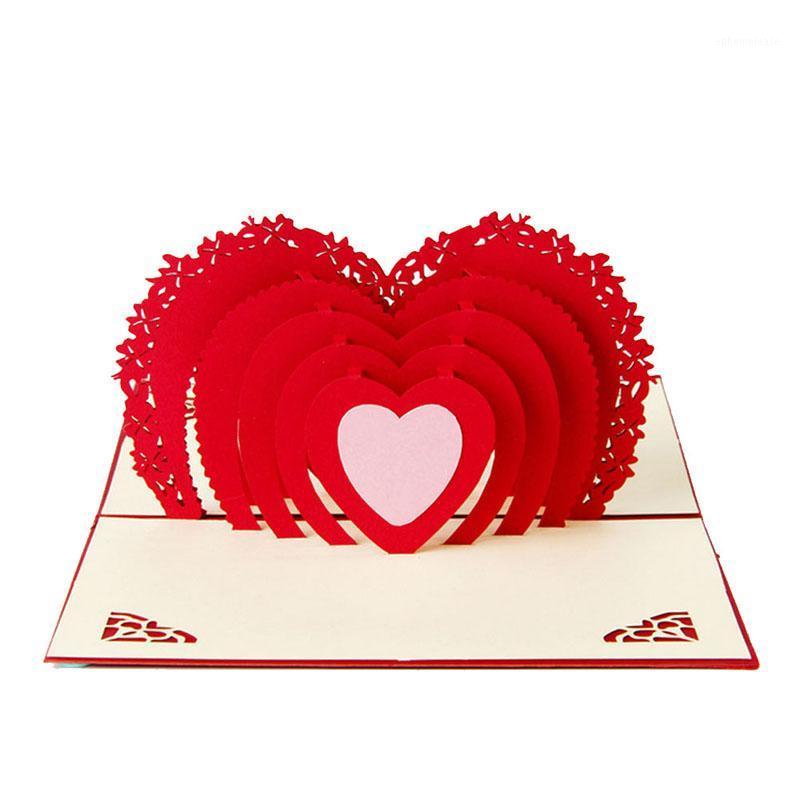 

3D Up Card Heart to Heart Anniversary Valentine Birthday Thank You Christmas 57BB1