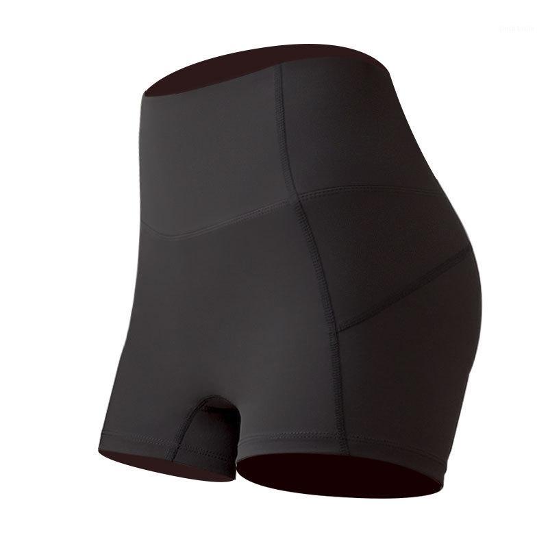 

Tight slim no embarrassing line skin-friendly shorts high-waisted buttock exercise fitness three-part pants yoga pants female1, Black