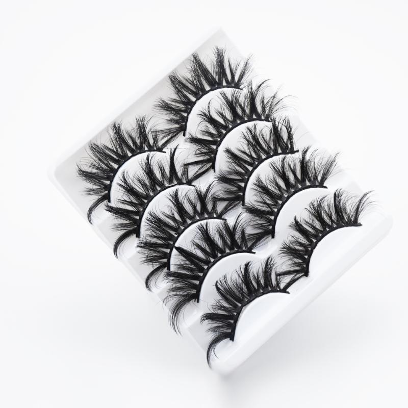 

5 Pairs 3D Mink Lashes Natural False Eyelashes Dramatic Volume Fake Lashes Makeup Eyelash Extension Silk Handmade Eyelashes