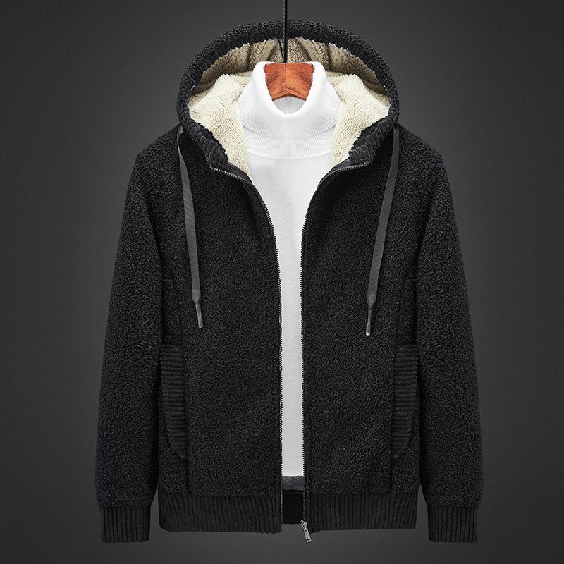 

Lamb velvet mens hoodies men' hoodie coat cardigan plus velvet men' jacket coat Lamb cashmere hoodies mens sweatshirts, Orange