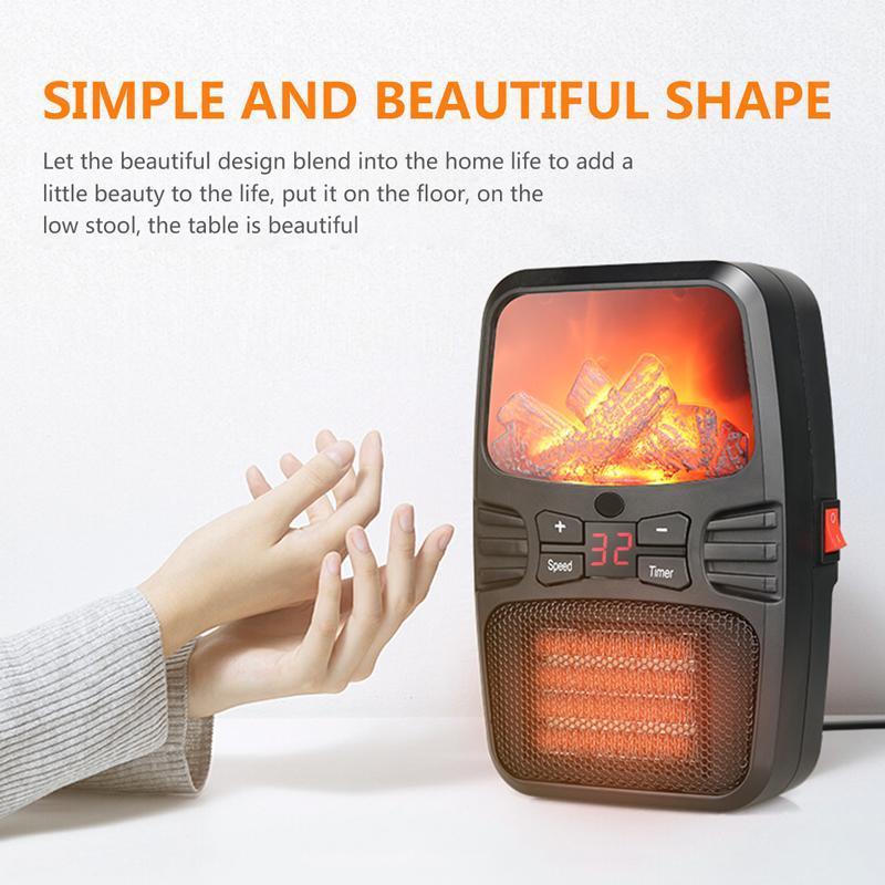

110-220V Electric Heater 1000W Mini Fan Heater Desktop Household Wall Stove Radiator Warmer Machine for Winter 40D1