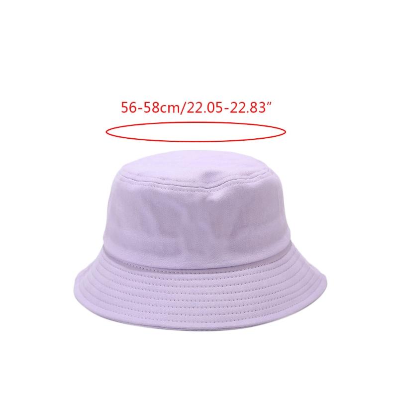 

3Pcs Unisex Summer Sunscreen Bucket Hat Plain Macaron Candy Color Fisherman Cap 094B