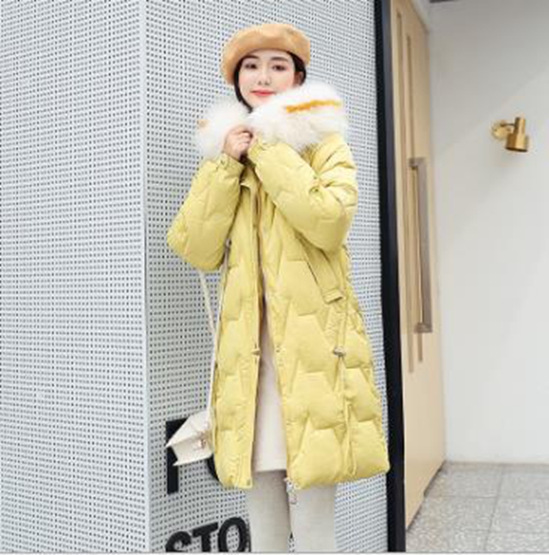 

Wholesale fashionable women's winter hooded loose cotton coat, Pink