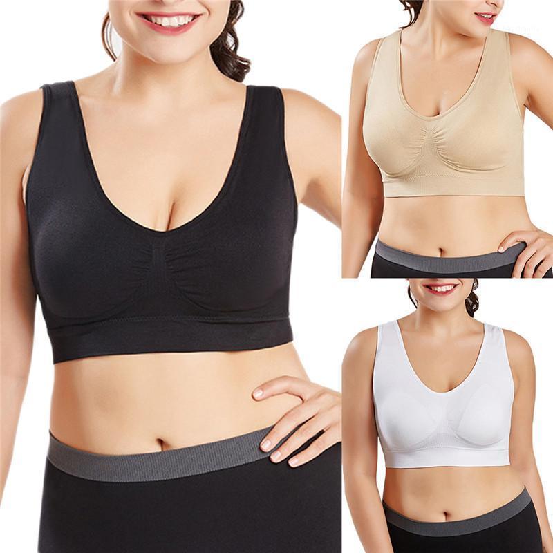 

Sports Yoga Bra Women Seamless Padded Sports Bra Fitness Running Gym Underwear Push Up Sport -4XL1, White