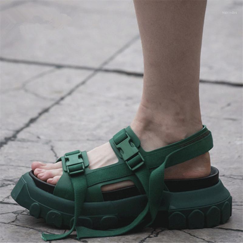 

Green Summer Sandals Women Platform Creepers Casual Wedge Shoes Woman Sandalias Mujer Female Sneakers Beach Flats1, As picture