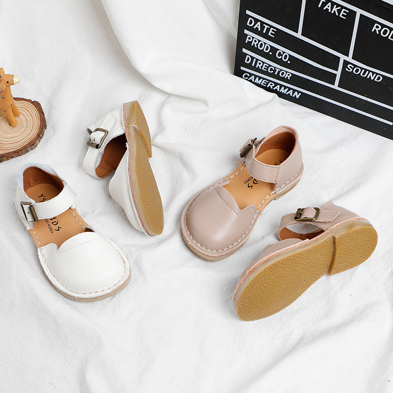 

new Children's genuine summer leather 2020 sandal spring fashion Super soft comfortable girls shoes 1-3 -6 years old, Beige