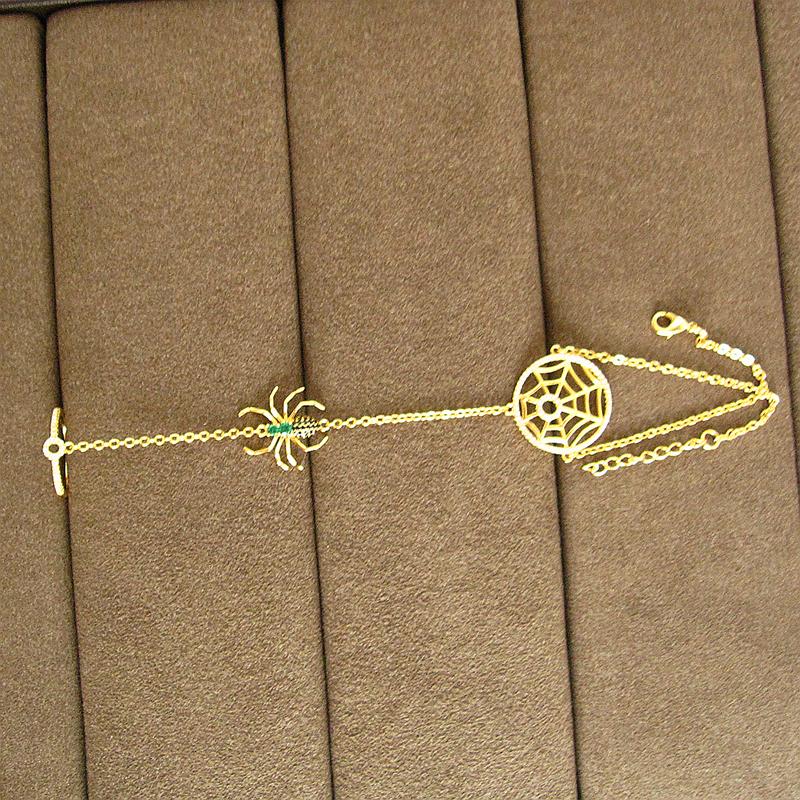 

Fashion cubic zirconia Spider weave web styling Ring with Bracelet ,Wedding&Party Jewelry for Women.RC001