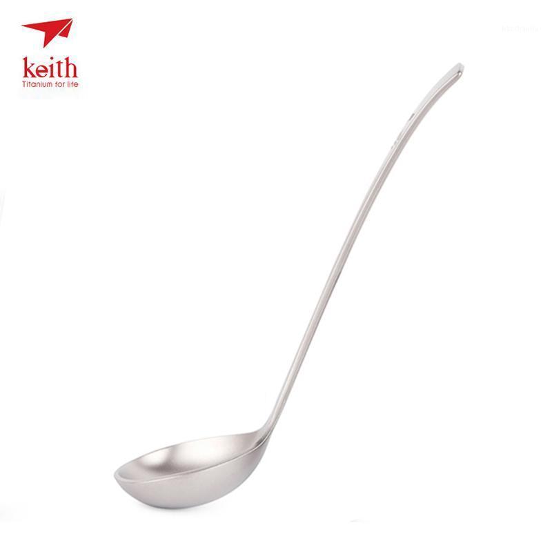 

Keith Titanium Thicken Soup Spoon Outdoor Camping Hiking Travel Spoon Dinner Tablewares 203mm 63g Ti87061