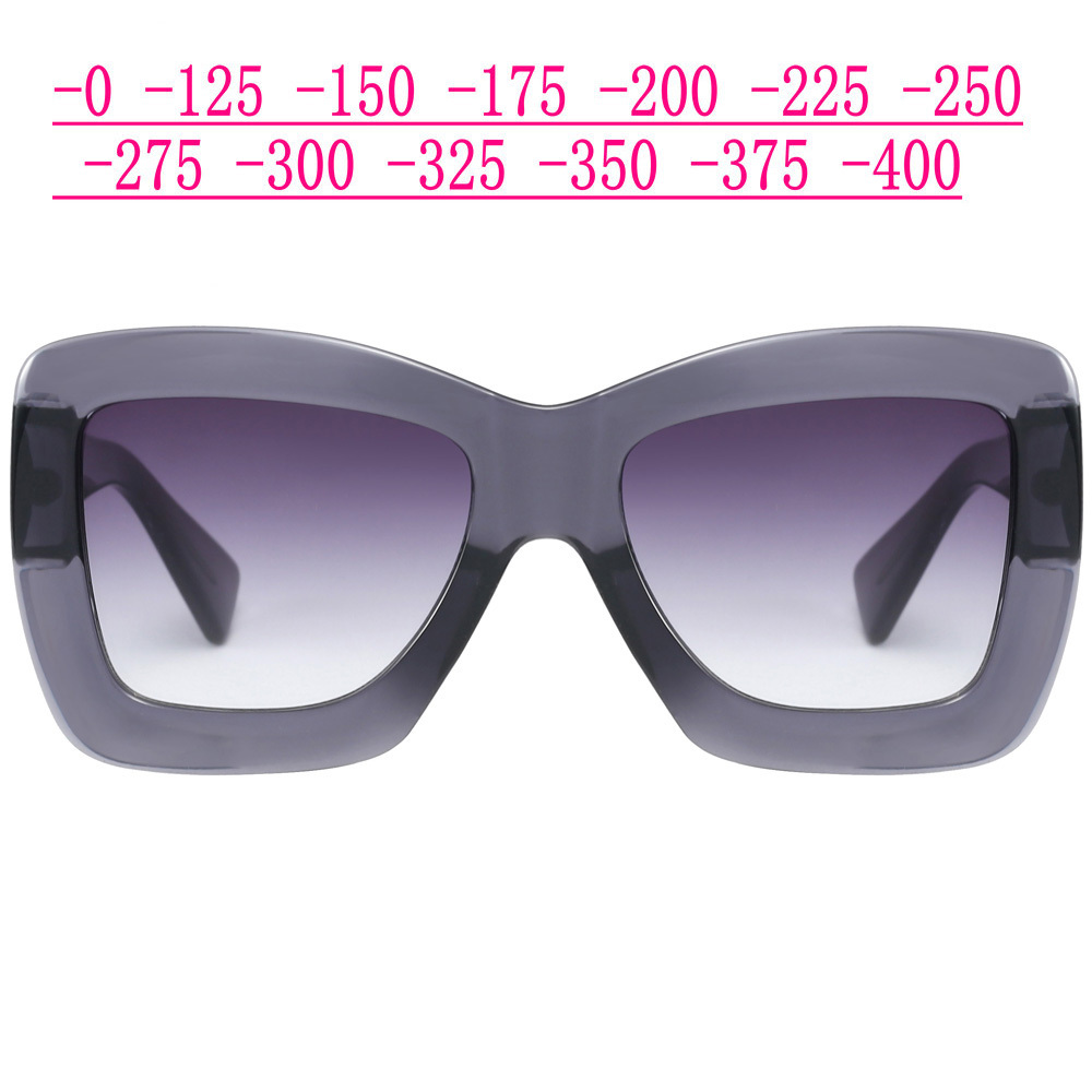 

2021 New Diopter Finished Myopia Polarized Sunglasses Women Nearsighted Glasses Fashion Prescription Square Driving Goggles NX