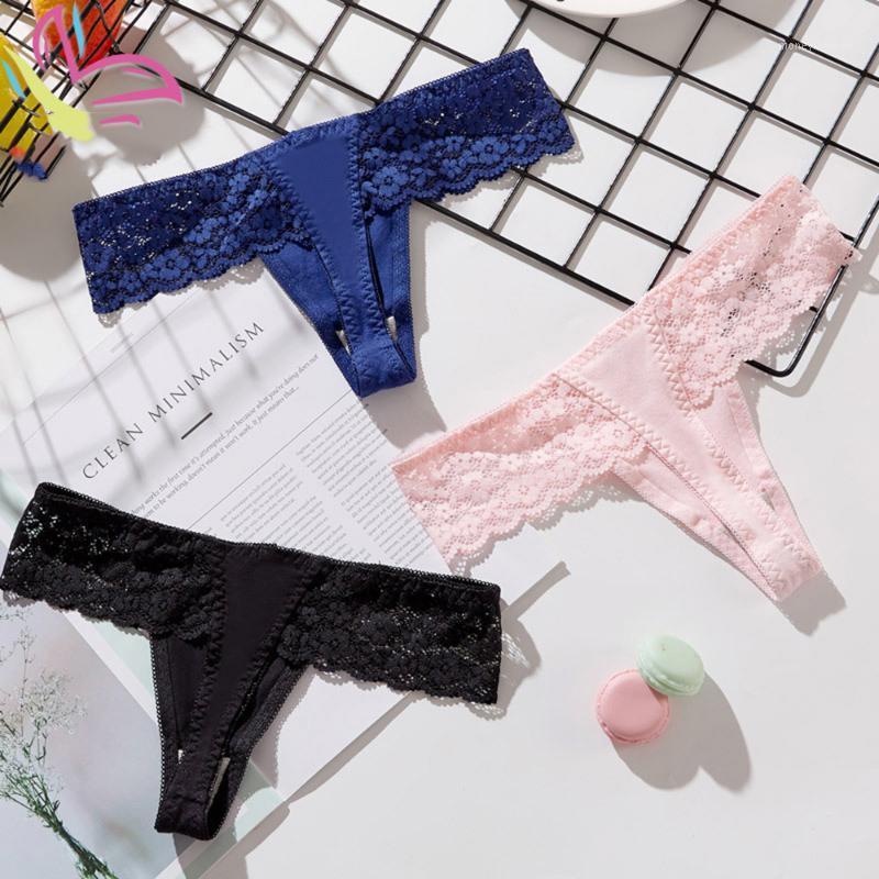 

Autumn new style European and American sexy thong women lace low waist sexy temptation seamless ladies panties1, White