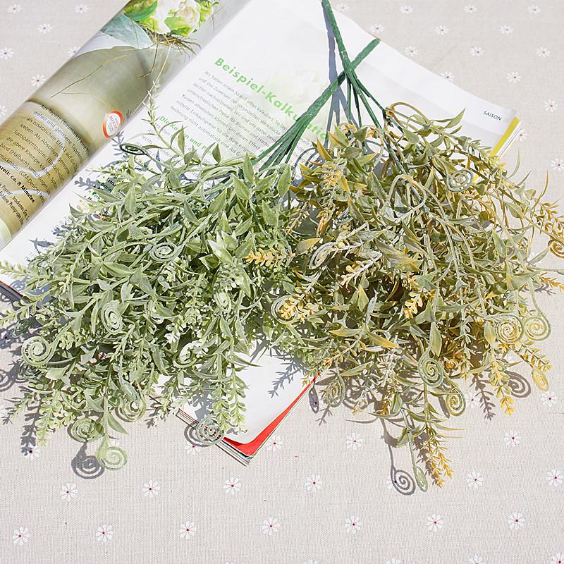 

1 bundle Simple European 5 fork plus hippocampus artificial flowers home decor ornaments wedding photography manual diy