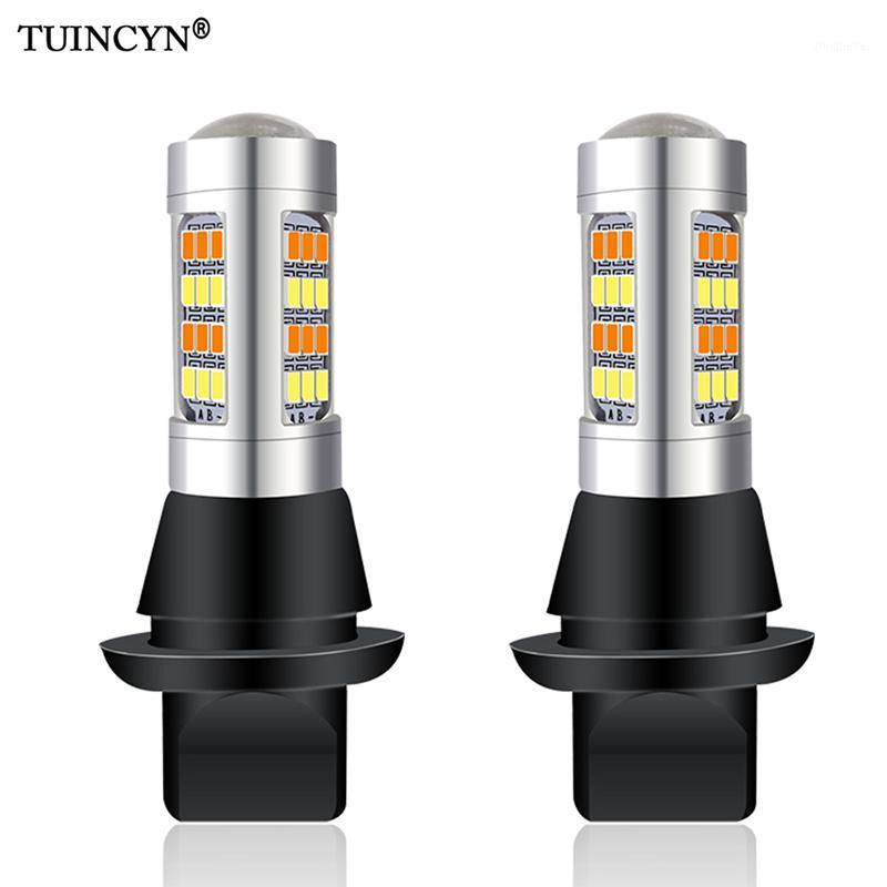 

TUINCYN 2pcs 80W BAU15S 7440 3156 White/Amber Switchback LED Turn Signal Light Canbus Error Free 1000LM PY21W T20 T25 Day Light1, As pic