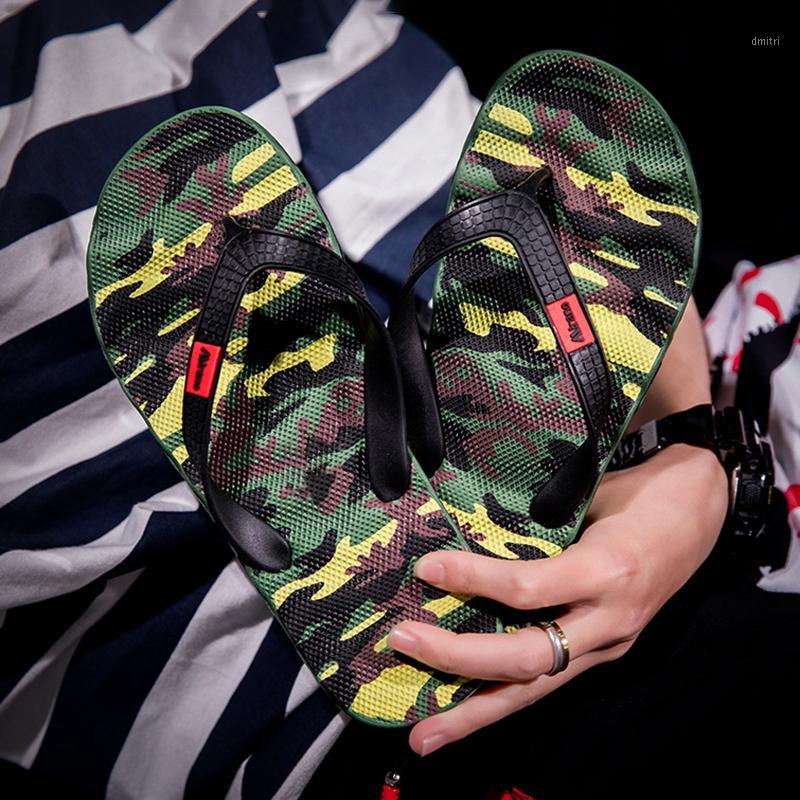 

Summer Men Slippers Fashion Camouflage Men Flip Flop Men's Outdoor Non-slip Beach Slipper Comfortable Slipper zapatos de hombre1, Camo red 1908