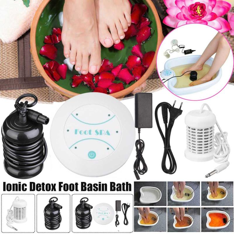 

25W New Home Mini Detox Foot Spa Machine Cell Ionic Cleanse Device Lonic Detox Foot Spa Aqua Bath Massage Bath