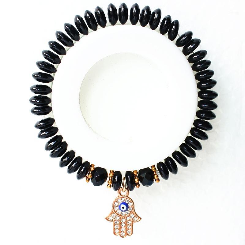 

Fashion Hamsa Evil Eye Charm Bracelet For Women Girls Adjustable Glass Crystal Beads Bracelets Christmas Gifts Jewelry1
