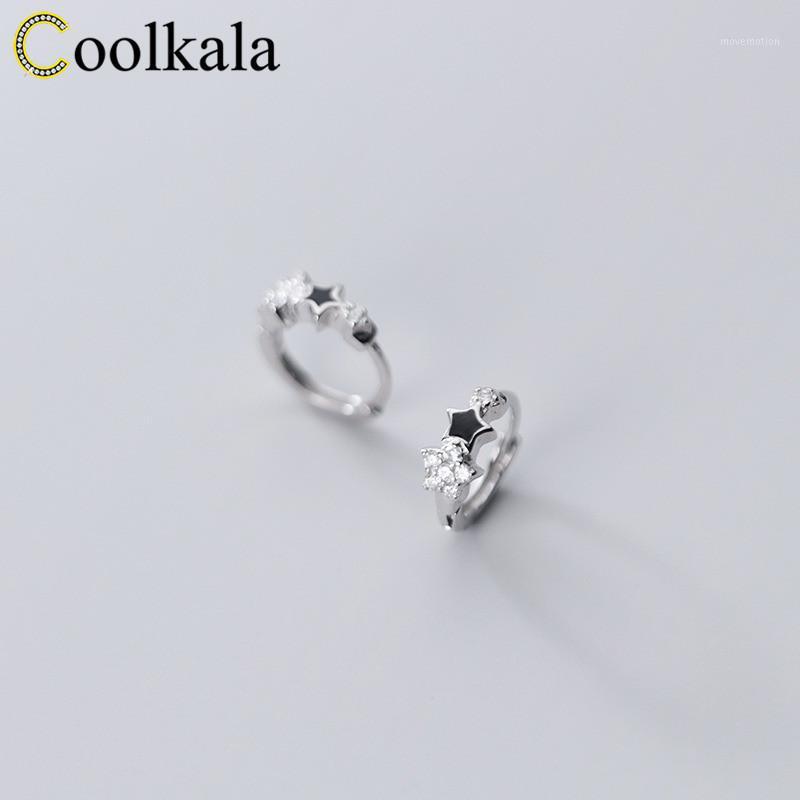 

Coolkala silver ear buckle female Mori literary Black Star Girl hipster earrings1