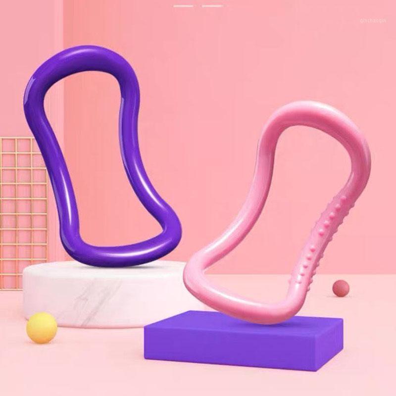 

Open shoulder beautiful back cervical spine yoga circle beautiful legs Pilates circle thin shoulder yoga fitness ring1, Blue