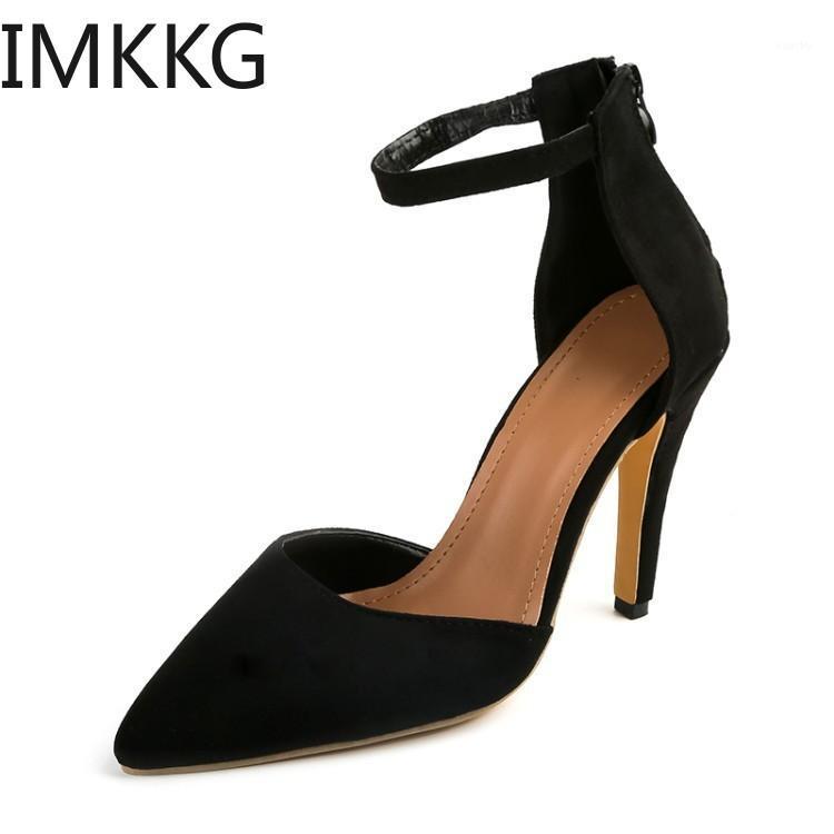 

2021 Sexy Classic super High Heels Women's Sandals Summer Shoes Ladies Pumps thin Heels Woman zipper Shoes size 42 F903601, Black