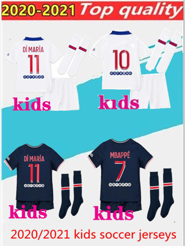 

kids 20 21 paris MBAPPE soccer jerseys 3rd 4ht kits Paris Maillot ICARDI boys Full set uniform football shirt, Black