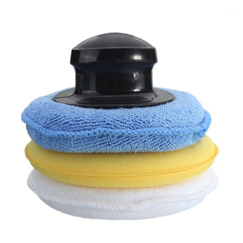 

4pcs Applicator Buffing Microfibre Auto Small High Density Sponge Set Round Tool Professional Car Cleaning Kit Polishing Waxing1