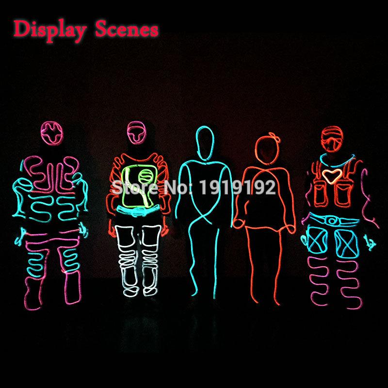 

LED Suits Luminous Costumes Illuminated Glowing Hooded Men EL Clothes Cold Strip Dance Fashion Talent Show LED Light Clothing