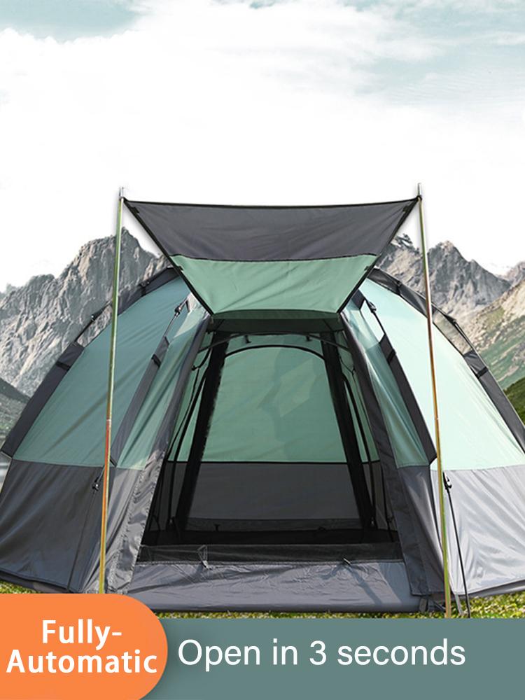 

Outdoor Camping Tent Family 4/5/6 Person Instant Install with Sun Shade Automatic PopUp Waterproof Traveling Hiking UVprotection