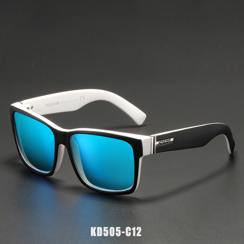 

Men and Women Classic Sports Polarized Sunglasses Colorful Real Film Cycling Glasses Square Outdoor KDEAM Fashion Glasses Q0121
