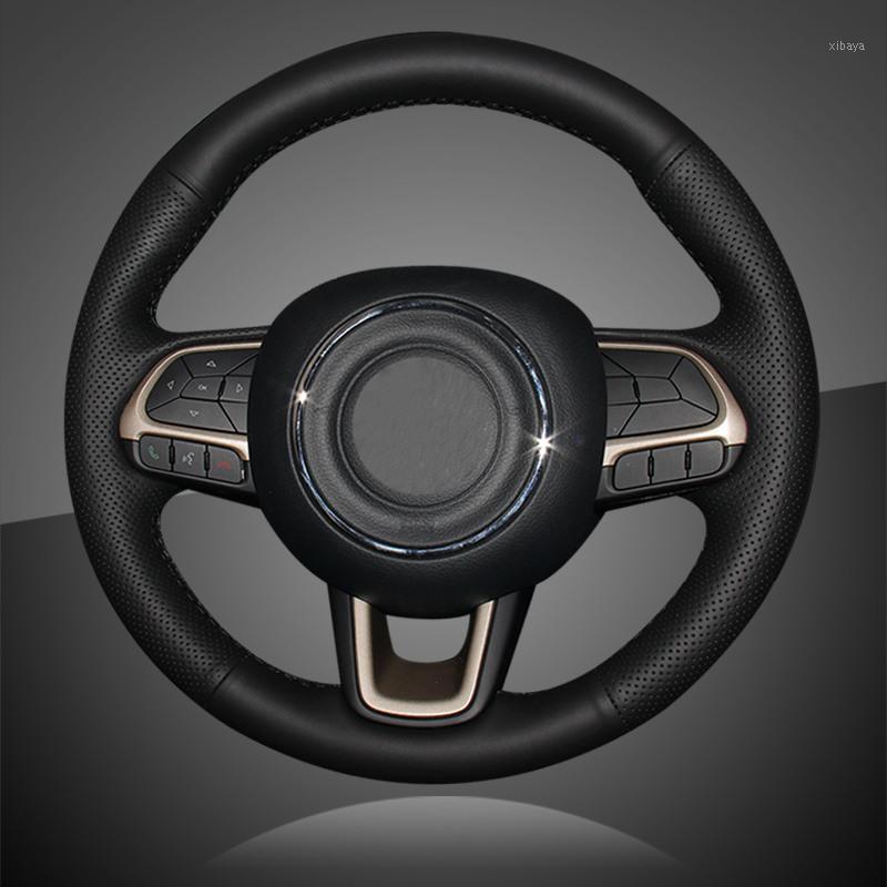 

Auto Braid On The Steering Wheel Cover for 2020 2020 Hand Stitched Leather Car Steering Wheel Cover1