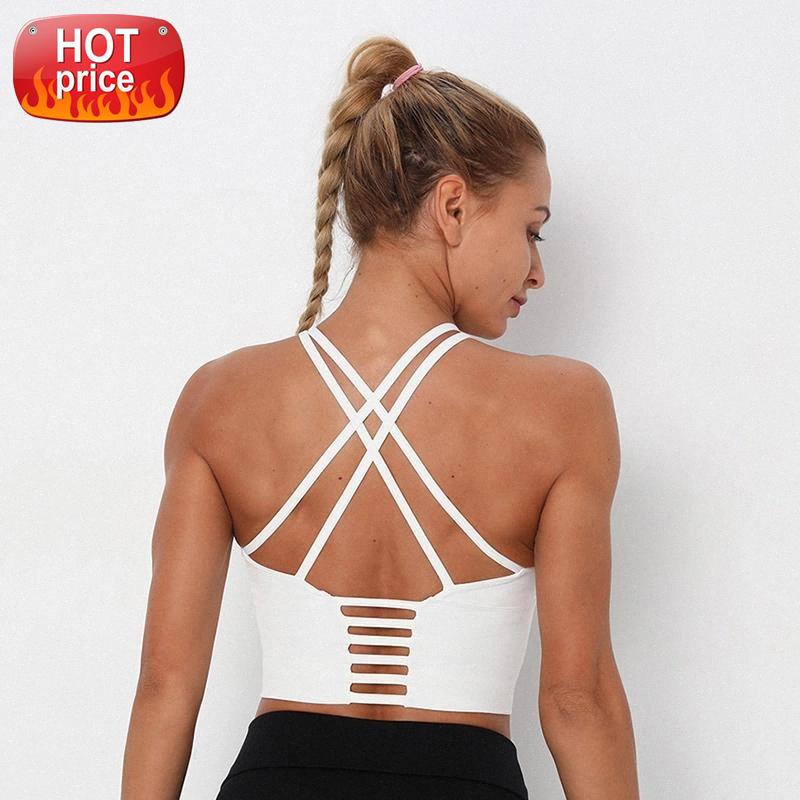 

NORMOV Fitness Women Tank Tops Backless O Neck Tight Tank Tops Polyester Solid Casual Elastic Female Workout Bodycon #WG0Q, White