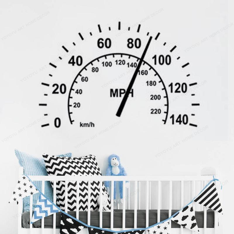 

Speedometer Wall Sticker Personalized wall decal boys room decor home removable art mural JH5171