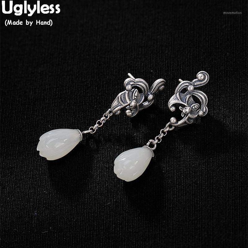 

Uglyless Exotic Thai Silver Handmade Bat Earrings for Women Elegant Magnolia Flower Earrings Solid 925 Silver Fine Jewelry Gems1