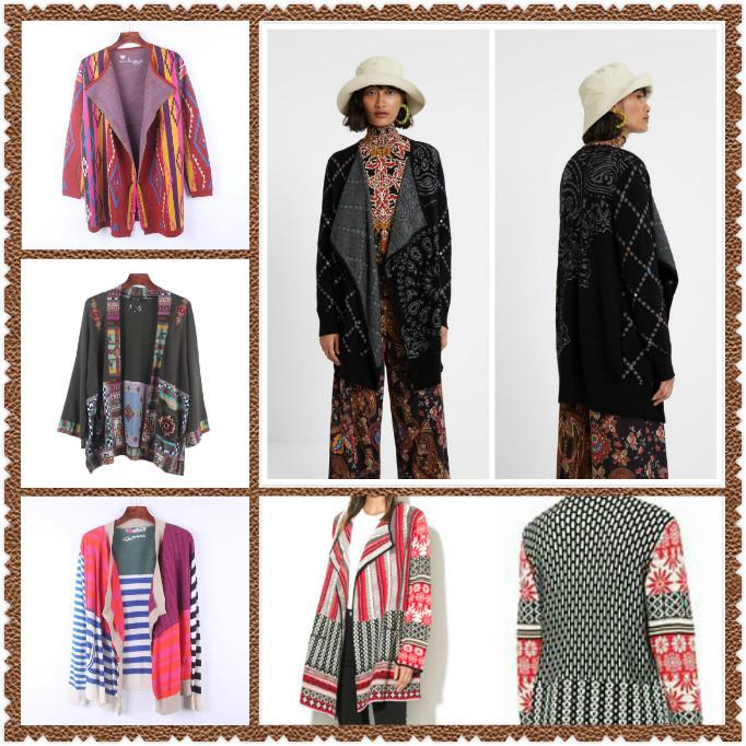 

Spanish Deg long knitted spring and autumn cardigan sweater
