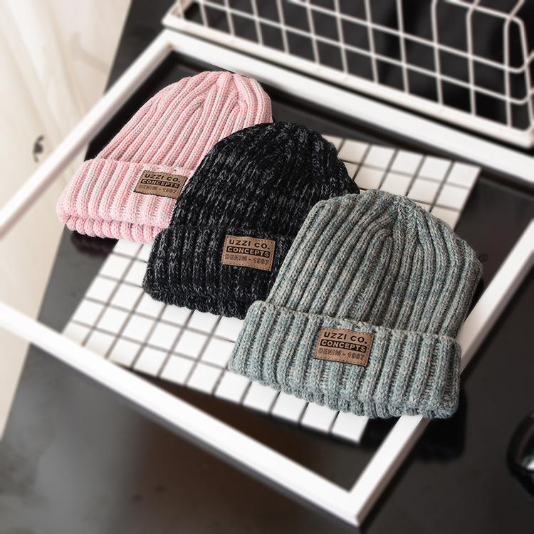 

Hot Sale Winter Hats For Woman Casual Beanie For Women Kpop Style Warm Winter Knitted Hat Streetwear Outdoor Beanie Hat