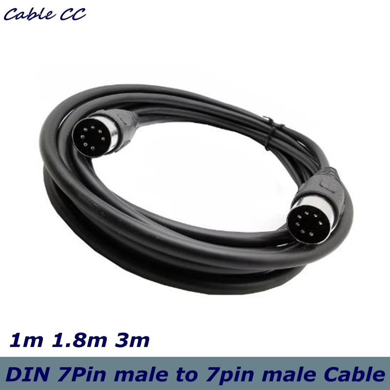 

Computer Cables & Connectors 7-pin DIN Midi Cable Male To Controller Interface Power Box Current Transmission 1m 1.8m 3m