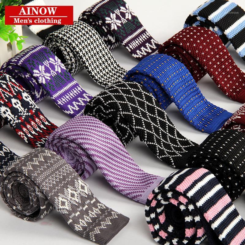 

2020 Fashion Men's Colourful Tie Knit Knitted Ties Necktie Narrow Slim Skinny Woven Cravate Narrow Neckties Men Accessories1
