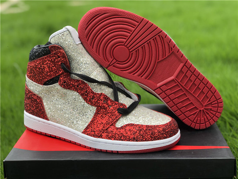 

High 1 OG Fearless men women shoes the Shoe Surgeon 1s The North Pole Chicago mens ladies sports sneaker CK5566 610, Red