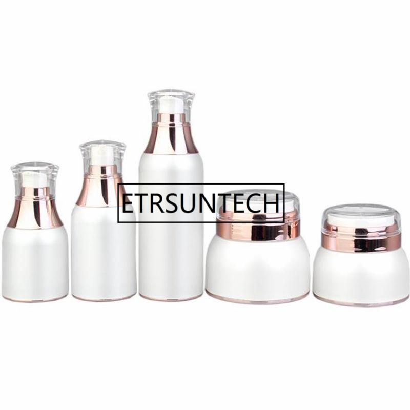 

30g,50g White Acrylic Cream Jar Empty Cosmetic Packing Container 30ml 50ml 100ml Lotion Pump airless Bottle F1207