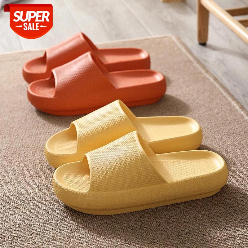 

EVA Super Thick Bottom Summer Home Bathroom Bath Home Women's Sandals Men's Couple Antiskid Increase Quiet Indoor #mx8p, Black