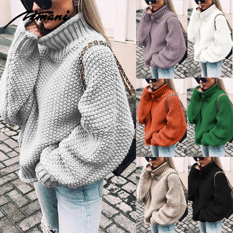 

Womail Women' sweaters 2020 New Arrival Turtleneck Pullovers Tops Female Streetwear Woman Clothes Knitwear Blouse Lady sweater, Gn