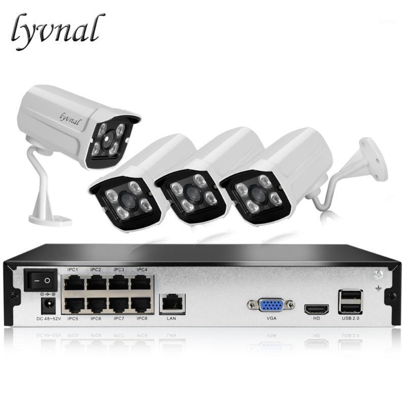 

LYVNAL H.265/264 Security ip camera 1080p poe kit Surveillance 4ch poe System UHD 8ch nvr plug and play p2p onvif1