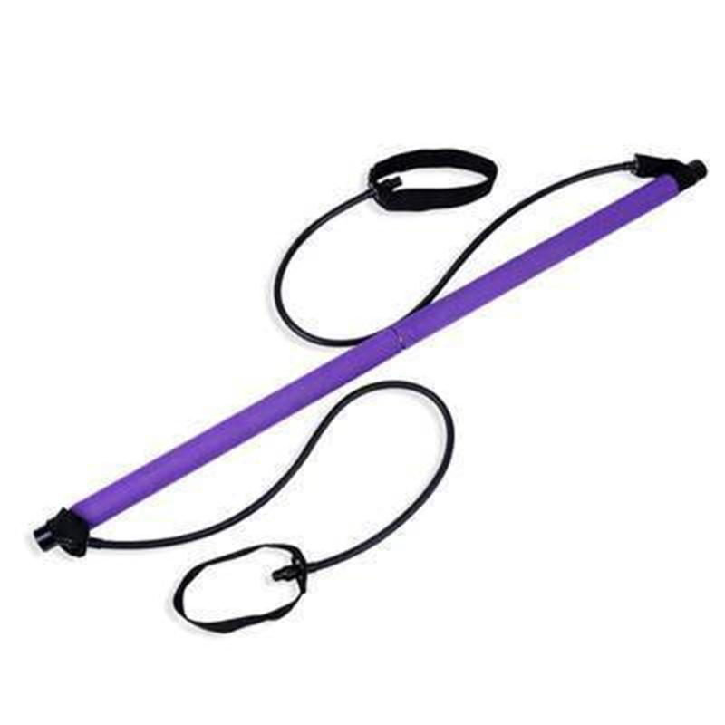 

Pilates Exercise Bar Yoga Rope Fitness Sport Pilates Bar Kit Gym Workout Stick Kit with Resistance Band Body Building Puller