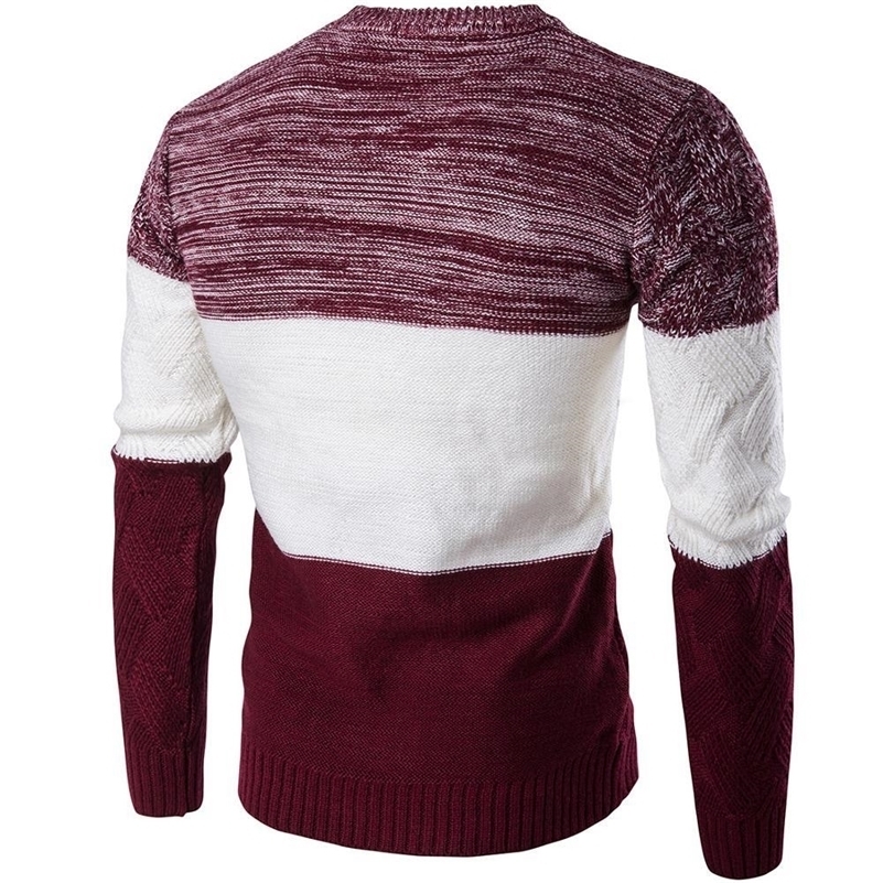 

Korea Sweaters Pullovers Men Long Sleeve Knitted Sweater 201201, Red