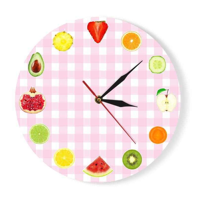 

12 Different Kinds Of Fruit Wall Clock Fresh Fruit Slice Decorative Clock Modern Colorful Home Decor Living Room Wall Watch