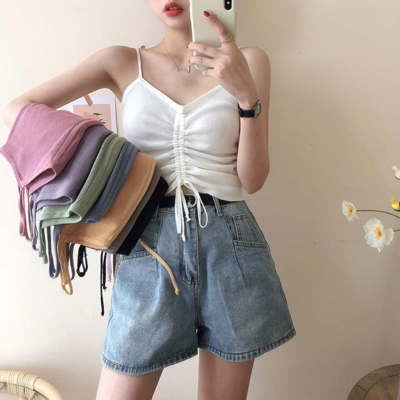 

2021 New 8 sweet colors sexy sleeveless women will see tops above harvest for ladies vest (f6683 LRBR, Black