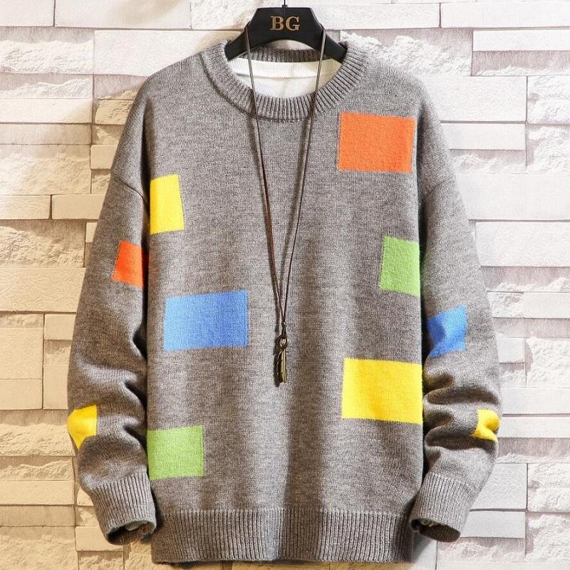 

6XL 5XL Mens Knitted Pullovers Sweaters 2020 New Winter Knitwear Thick Loose Oversized Sweater Men Fashion Soft Warm Pull Homme, Beige