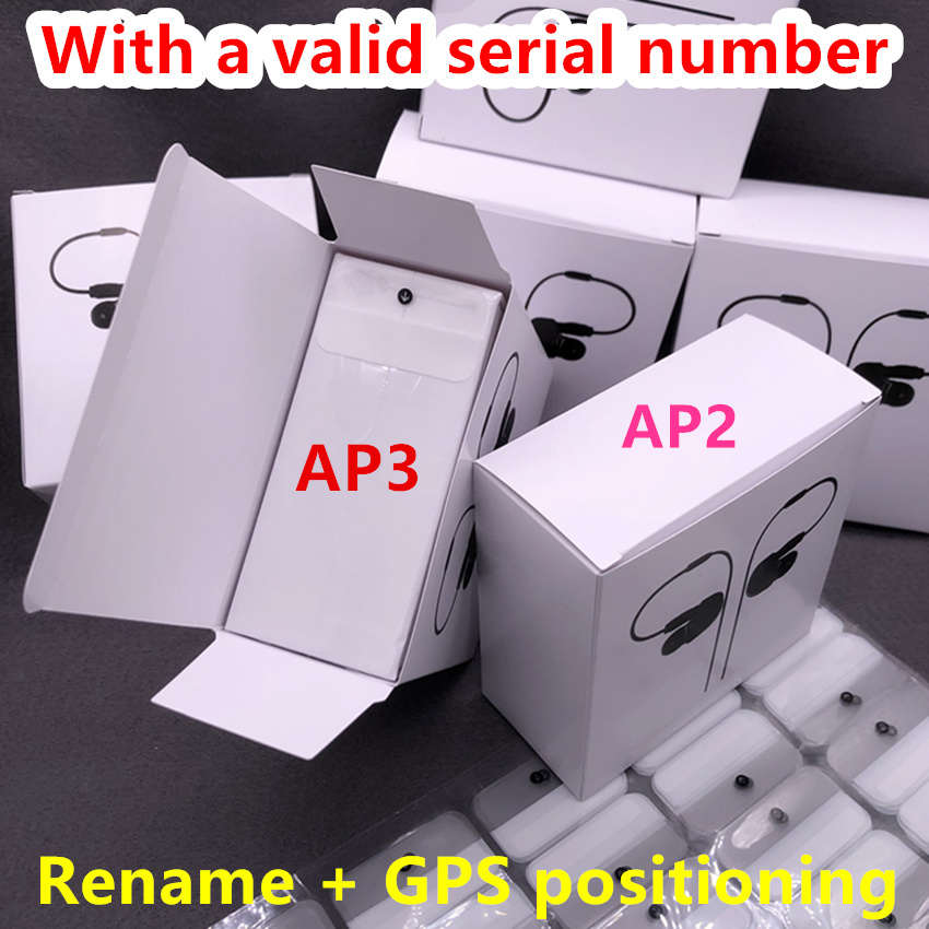 

H1 earphones chip Gps Rename Air Ap3 pro Ap2 Tws Gen 2 Pods pop up window Bluetooth Headphone auto paring wireless Charging case Earbuds new