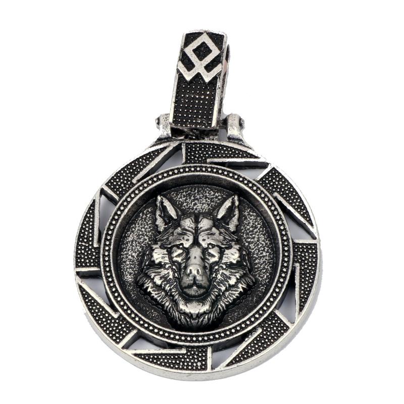 

Norse Vikings Wolf Pendant Necklace Nordic Amulet Bear Eagle Slavic Symbol Original Animal Jewelry Christmas Gift Men Women
