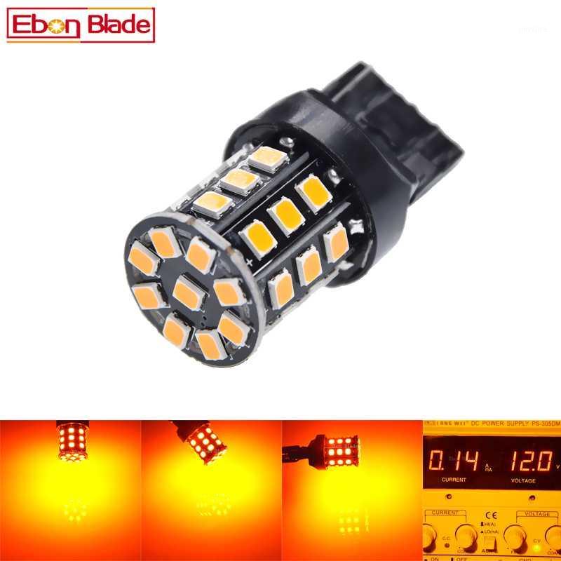 

2pcs T20 7440 W21W 2835 33 SMD Amber White Cars LED Bulbs Turn Signal Lights Parking light Reverse Backup Light 12V DC1, As pic